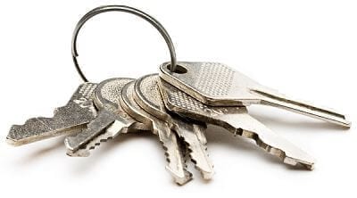 set of newly cut keys for all house doors